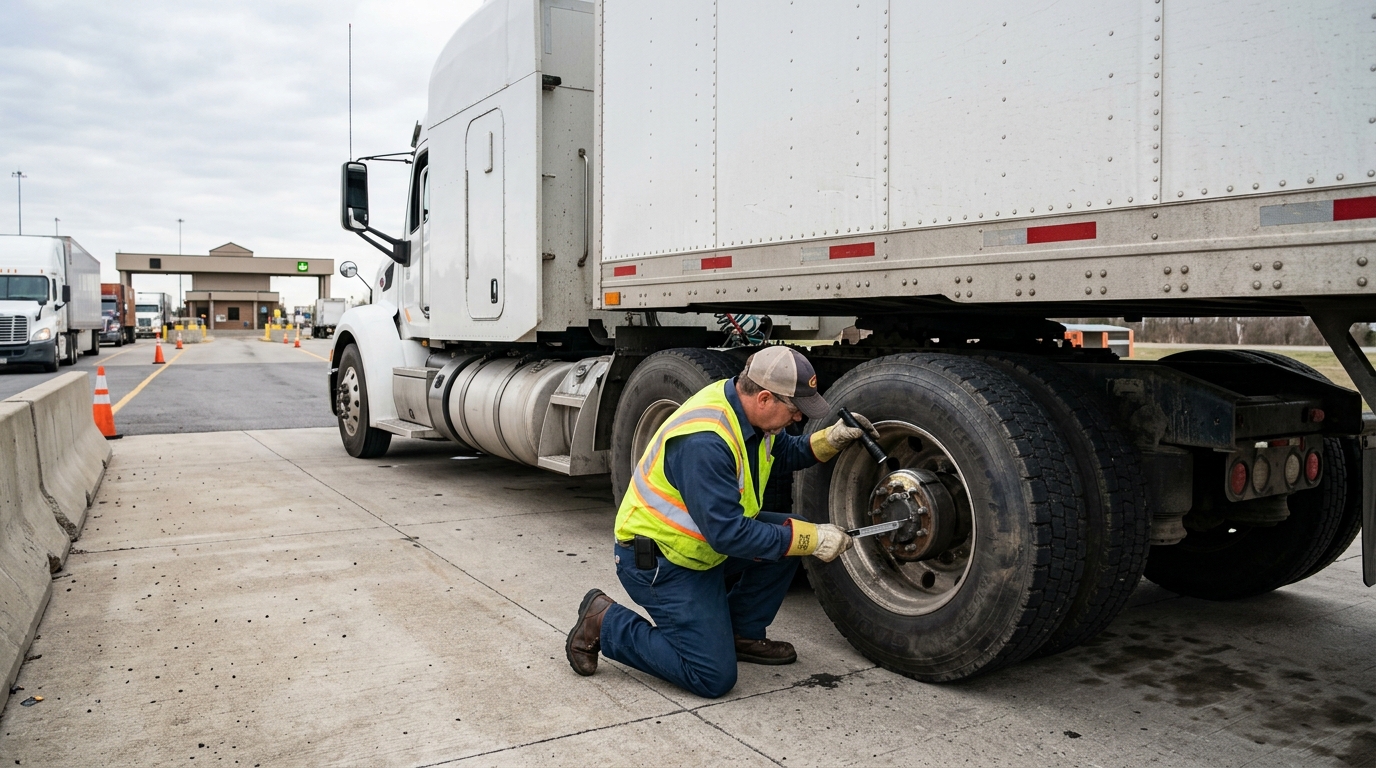 Commercial truck brake inspection during 2026 Brake Safety Week