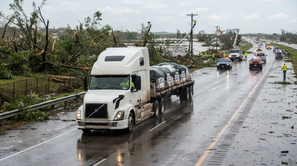 Truck emergency exemptions during a 2026 disaster response